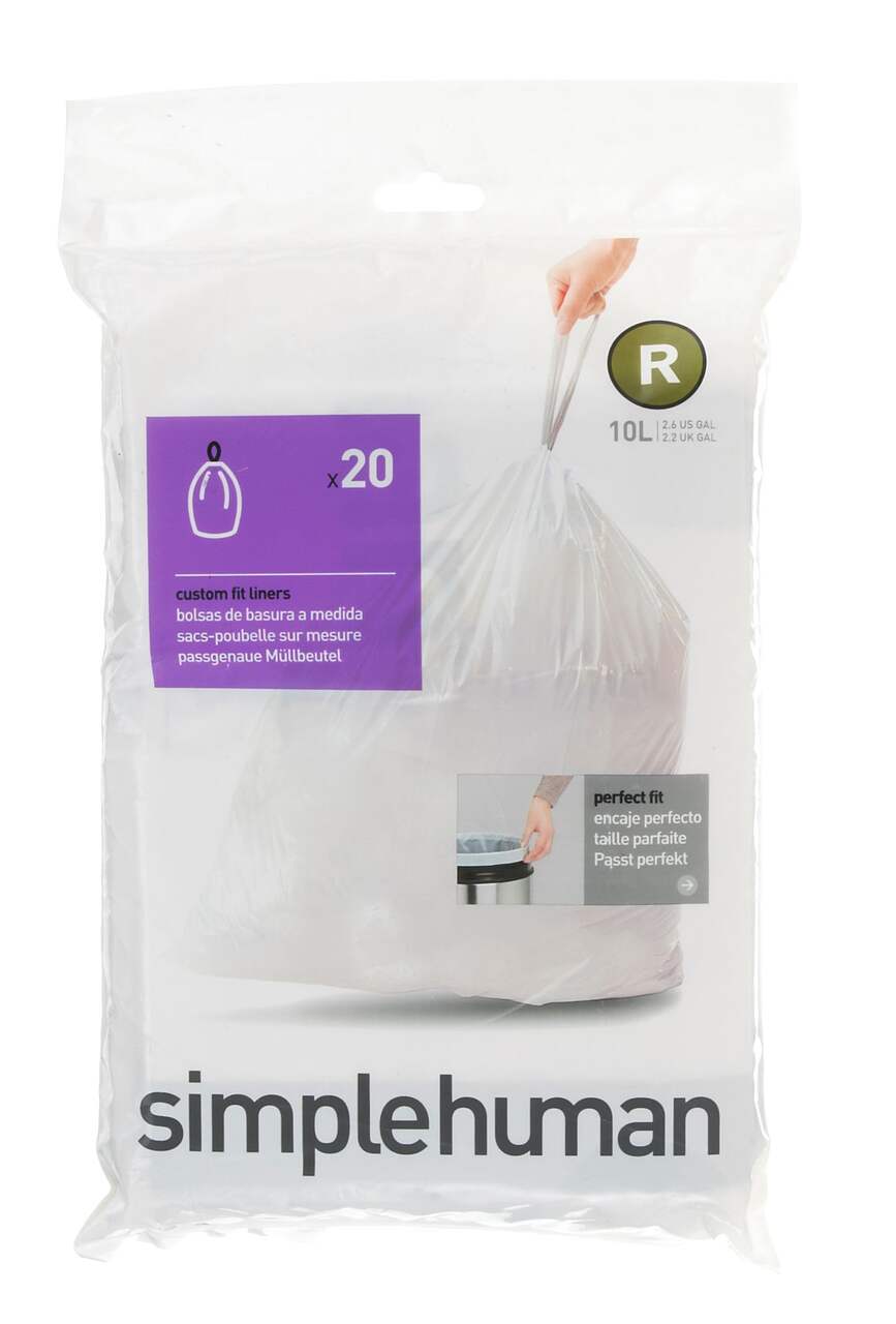 20 simplehuman Size R Custom Fit Bin Liners 10L