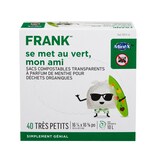 Sacs à déchets organiques compostables FRANK, parfum menthe, très petit, transparent, 10 L, paq. 40 Front_Elevated