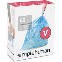 simplehuman Code V Drawstring Custom Fit Recycling Bags, 60-pk, 16-18 L