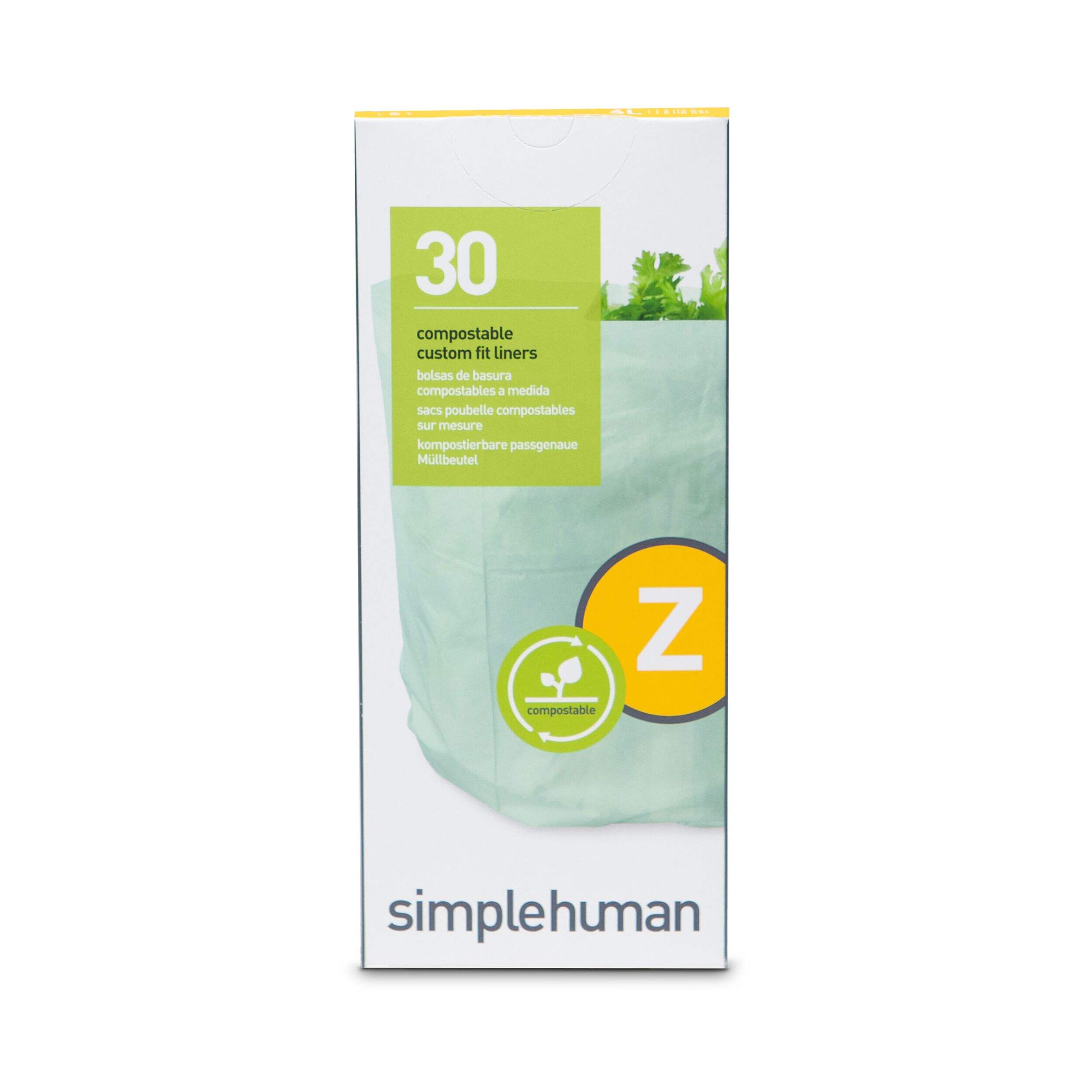 simplehuman Compost Liner Z, 30-pk Front_Flat