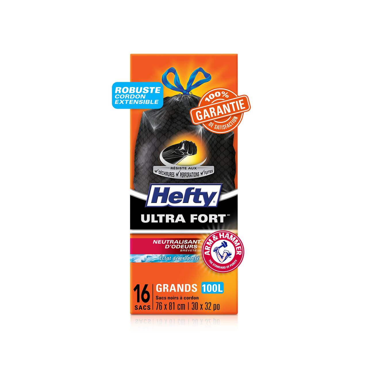 Hefty® ULTRA STRONG™ Tall 50-L Clear Multipurpose Garbage Bags with  Drawstring & ARM & HAMMER™, 28-pk