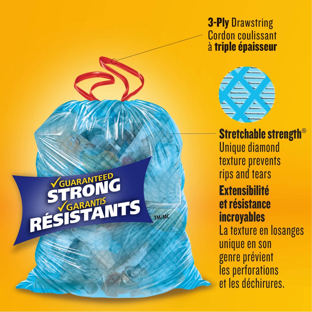 Sacs de recyclage Glad, grand, bleu, 90 L Canadian Tire