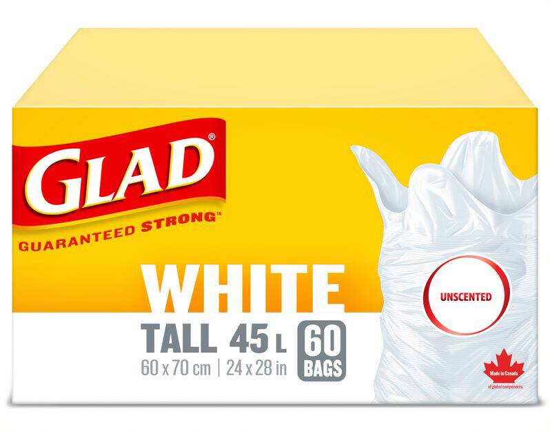 Glad Tall Indoor Unscented Garbage Bags 60 Pk White 45 L Canadian Tire   Glad White Tall 45l 60 Pack C84f7c67 5f7c 470f B720 Deee7b09cc41 