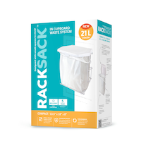 Rack Sack Expandable Kitchen Garbage Bag Holder, Fits 15-L or 21-L bags, Includes 5 bags