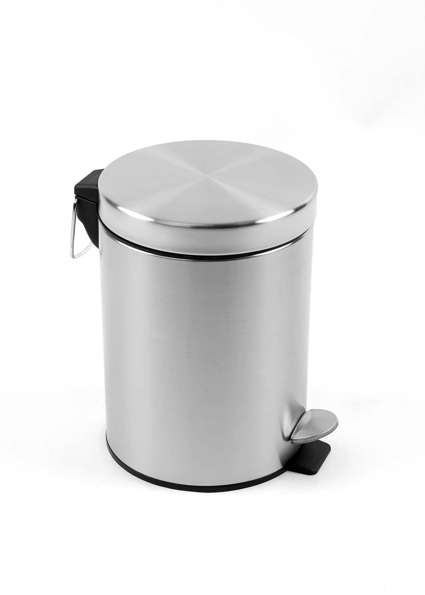 type A Mini Stainless Steel Circular Step Garbage Can, 5-L