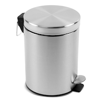 type A Mini Stainless Steel Circular Step Garbage Can, 5-L