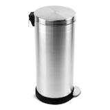 type A Stainless Steel Circular Step Garbage Can, 30-L Side_Right