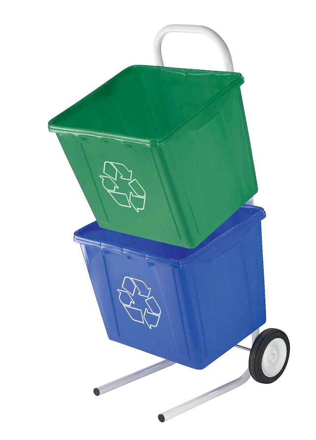 Boîte bleue de recyclage ouverte rectangulaire en plastique Orbis, 59 L Canadian Tire