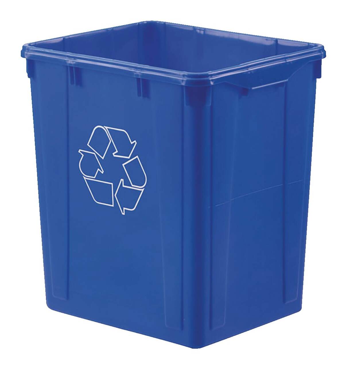Orbis Plastic Rectangular Open Recycling Blue Box, 87-L
