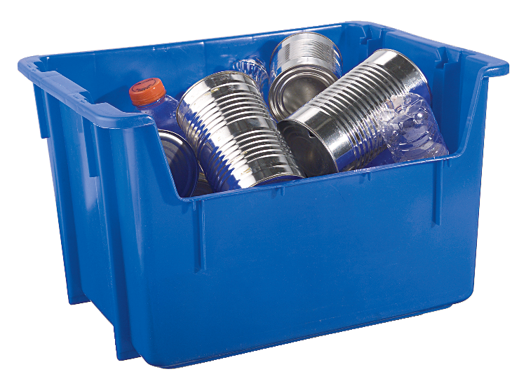 Orbis Blue Stacking Hopper Bin, 47L Canadian Tire