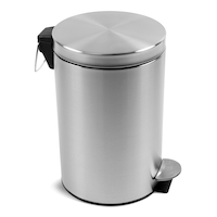 type A Stainless Steel Circular Step Garbage Can, 12-L Side_Right
