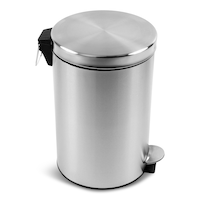 type A Stainless Steel Circular Step Garbage Can, 20-L Side_Right