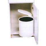 Swing-Out Wastebasket, White, 12-L