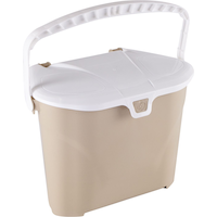 Orbis Plastic Compost Bin with Handle, White/Beige, 7-L Front_Angled_Right