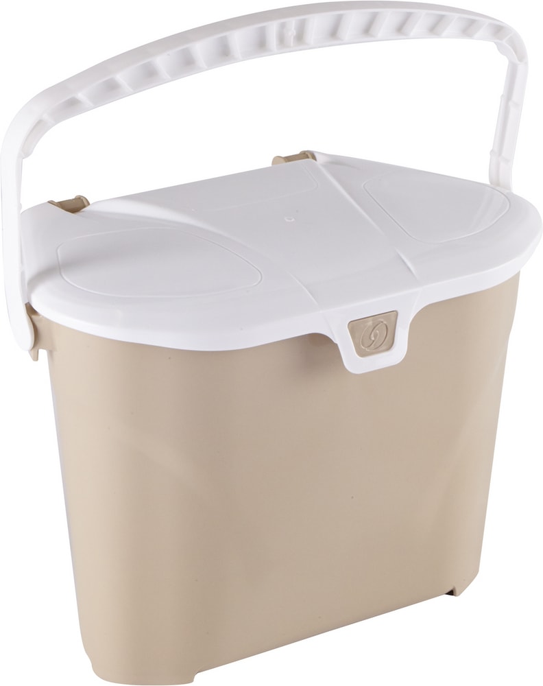 Orbis Plastic Compost Bin with Handle, White/Beige, 7L Canadian Tire