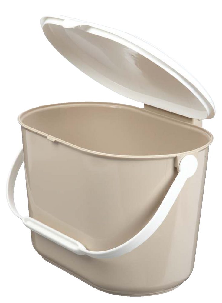 Orbis Plastic Compost Bin with Handle, White/Beige, 7L Canadian Tire