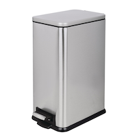 type A Stainless Steel Step Rectangular Garbage Can, 15-L