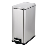 type A Stainless Steel Garbage Can, 40-L Front_Angled_Left