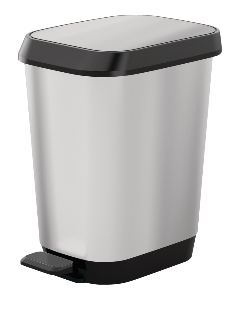 type A Garbage Bin, Silver, 25L Canadian Tire