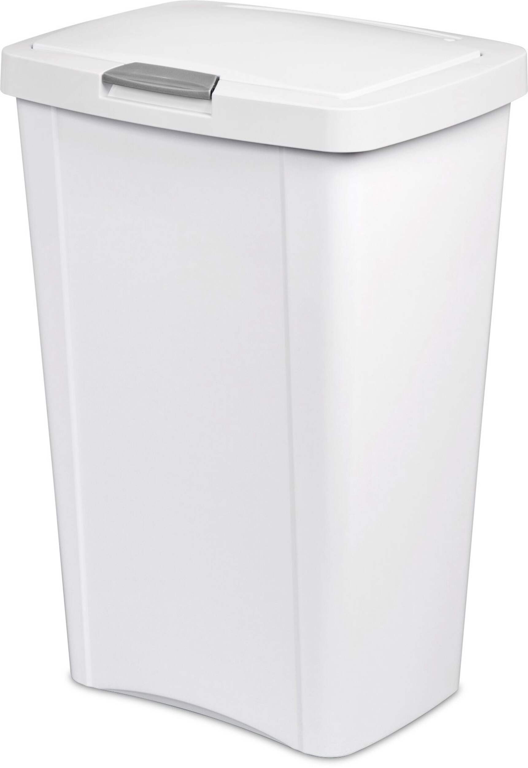 Sterilite Touch Top Trash Bin, White, 49L Canadian Tire