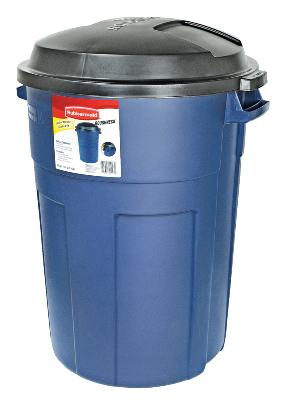 Rubbermaid 5H98 32 Gallon Roughneck Wheeled Refuse Trash Can