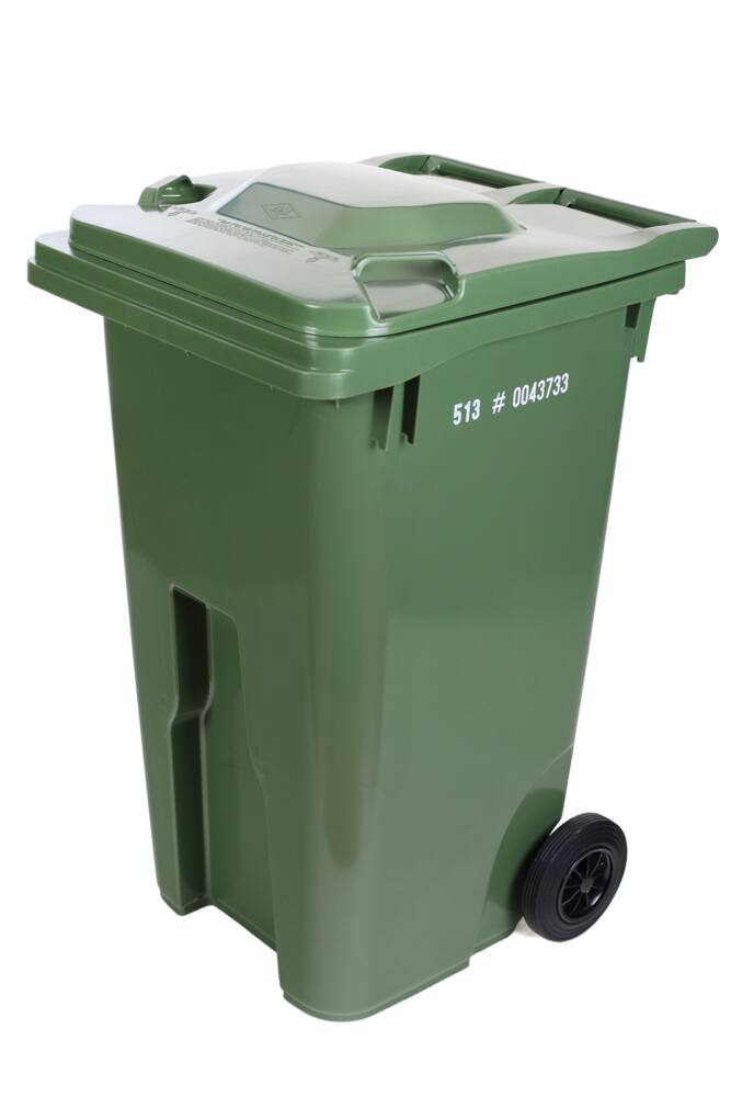 240L Plastic Rectangular 8in Wheeled Compost Bin/Recycling Bin