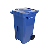 IPL Mastercart 240-L Plastic Rectangular 8-in Wheeled Compost Bin/Recycling Bin/Garbage Can, Assorted Colours Front_Three_Fourths_Angled_Left