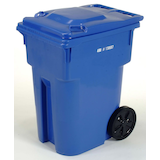 IPL Mastercart Plastic Rectangular Wheeled Compost Bin/Recycling Bin/Garbage Can, Assorted Colours, 360-L Front_Angled_Left