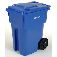 IPL Mastercart Plastic Rectangular Wheeled Compost Bin/Recycling Bin/Garbage Can, Assorted Colours, 360-L Front_Angled_Left