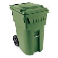 IPL Mastercart Plastic Rectangular Wheeled Compost Bin/Recycling Bin, Assorted Colours, 360-L Front_Angled_Right