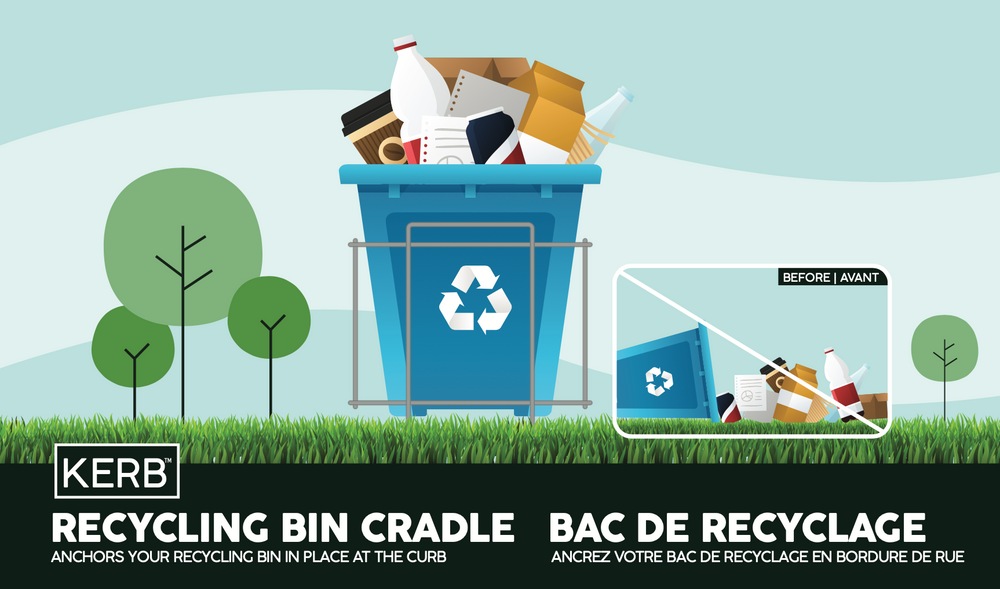 Support de bac de recyclage en métal galvanisé pour utilisation avec