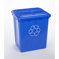 Orbis Plastic Recycling Blue Box Lid, Fits 59-L/87-L Bins, Blue