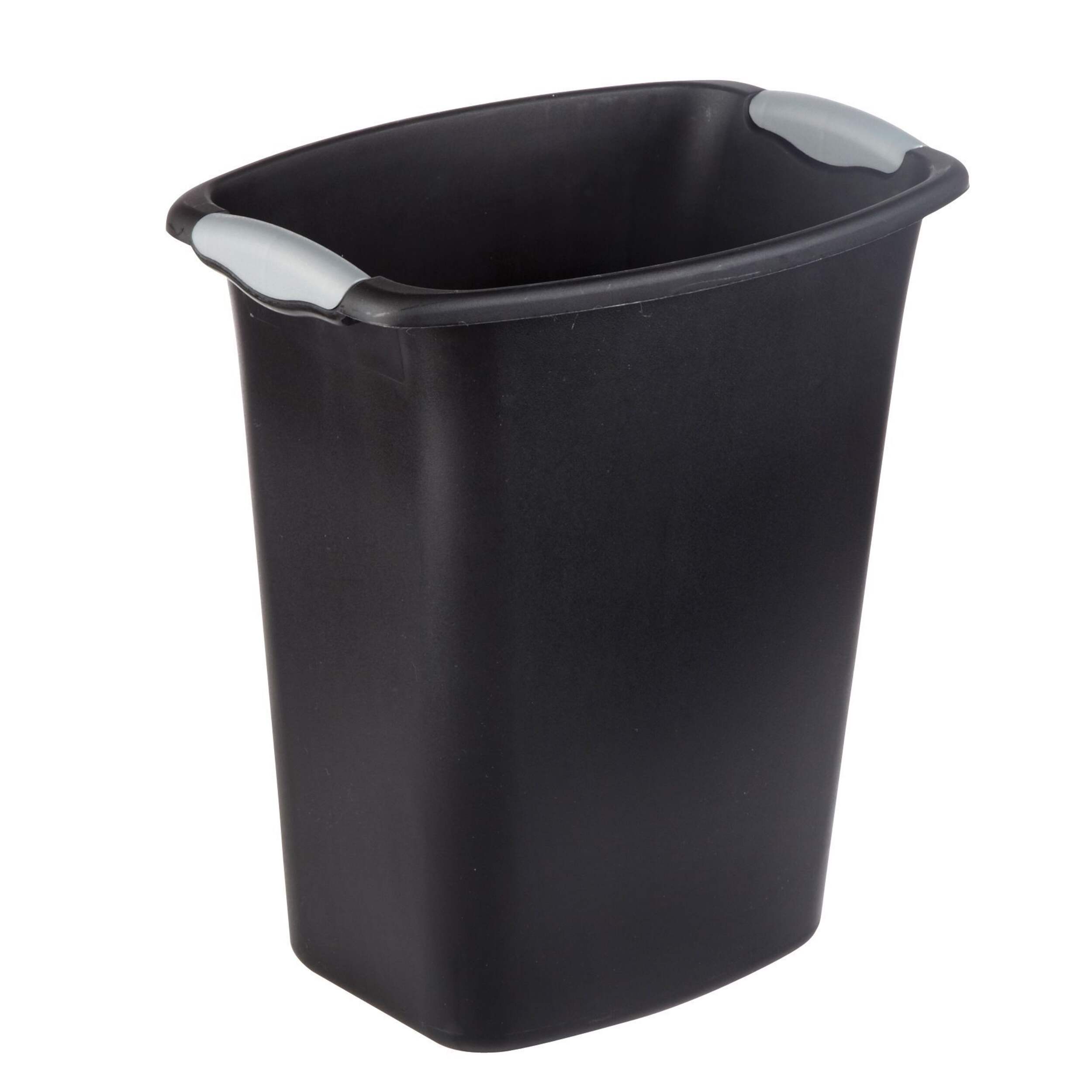 Open Trash Can, Black, 11.4-L Front_Angled_Right