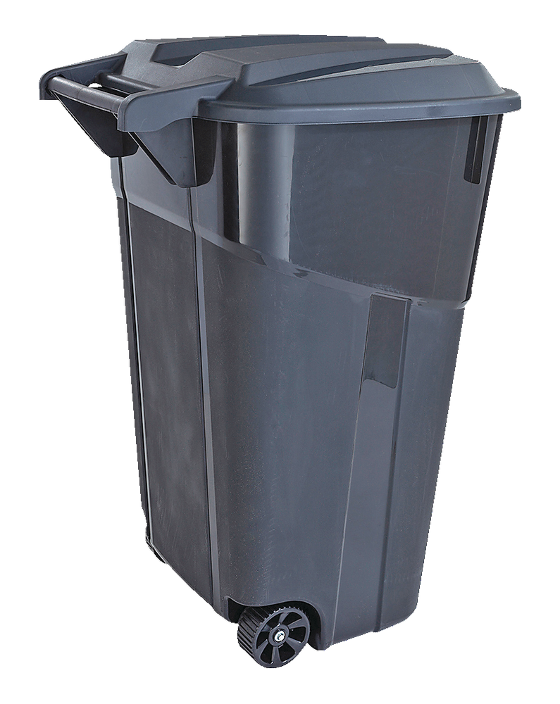 Plastic Rectangular Wheeled Garbage Can, Black, 121-L | Canadian Tire