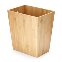 type A Bamboo Rectangular Garbage Can, 10-L