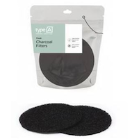 type A Charcoal Compost Filter, 2-pk, Compatible with Most Stainless Steel Compost Bins Composite_or_Mixed