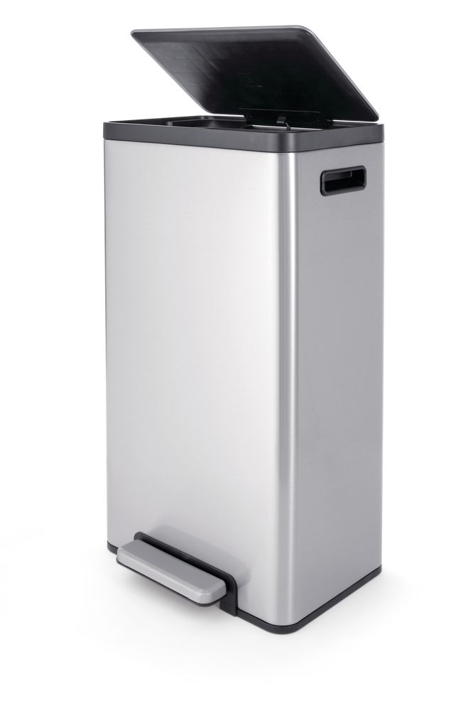 type A Wide Stainless Steel Rectangular Step Garbage Can with Slow Close Lid, 30L Canadian Tire