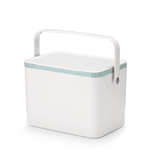 type A Plastic Rectangular Compost Bin, White, 4-L Front_Angled_Left