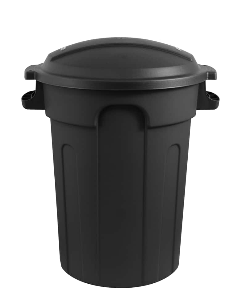 Large Garbage Cans Stock Photo - Download Image Now - Black