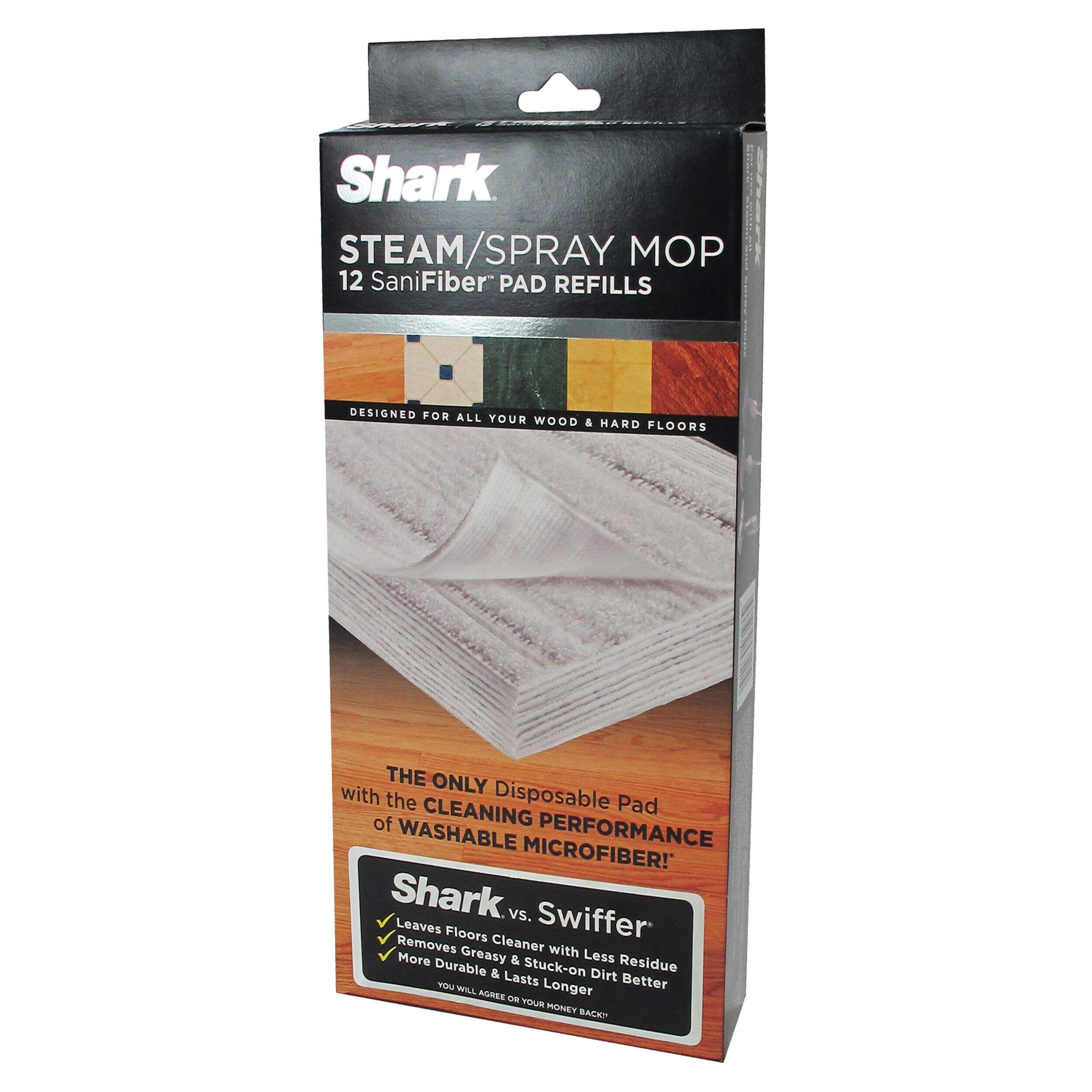 Shark Disposable Steam/Spray Mop Pads, 12-pk Front_Angled_Left