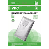 Kenmore 5055 & Panasonic C5 Replacement Vacuum Cleaner Bags, 3-pk Front_Flat