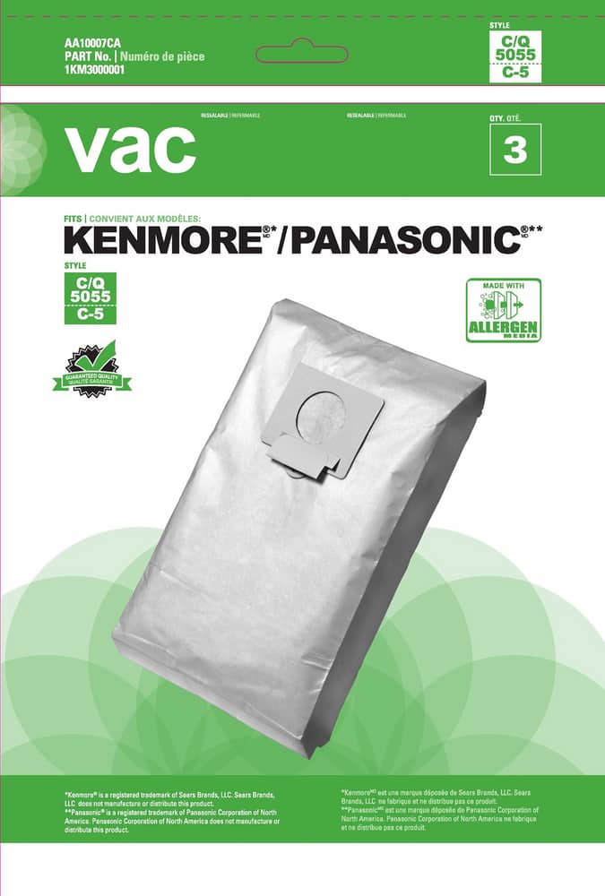 Kenmore Bags  Type C  50555055750558 9pk  Free Nationwide Shipping