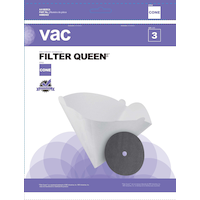 Filter Queen Replacement Canister Vacuum Cleaner Bags, 3-pk Front_Flat