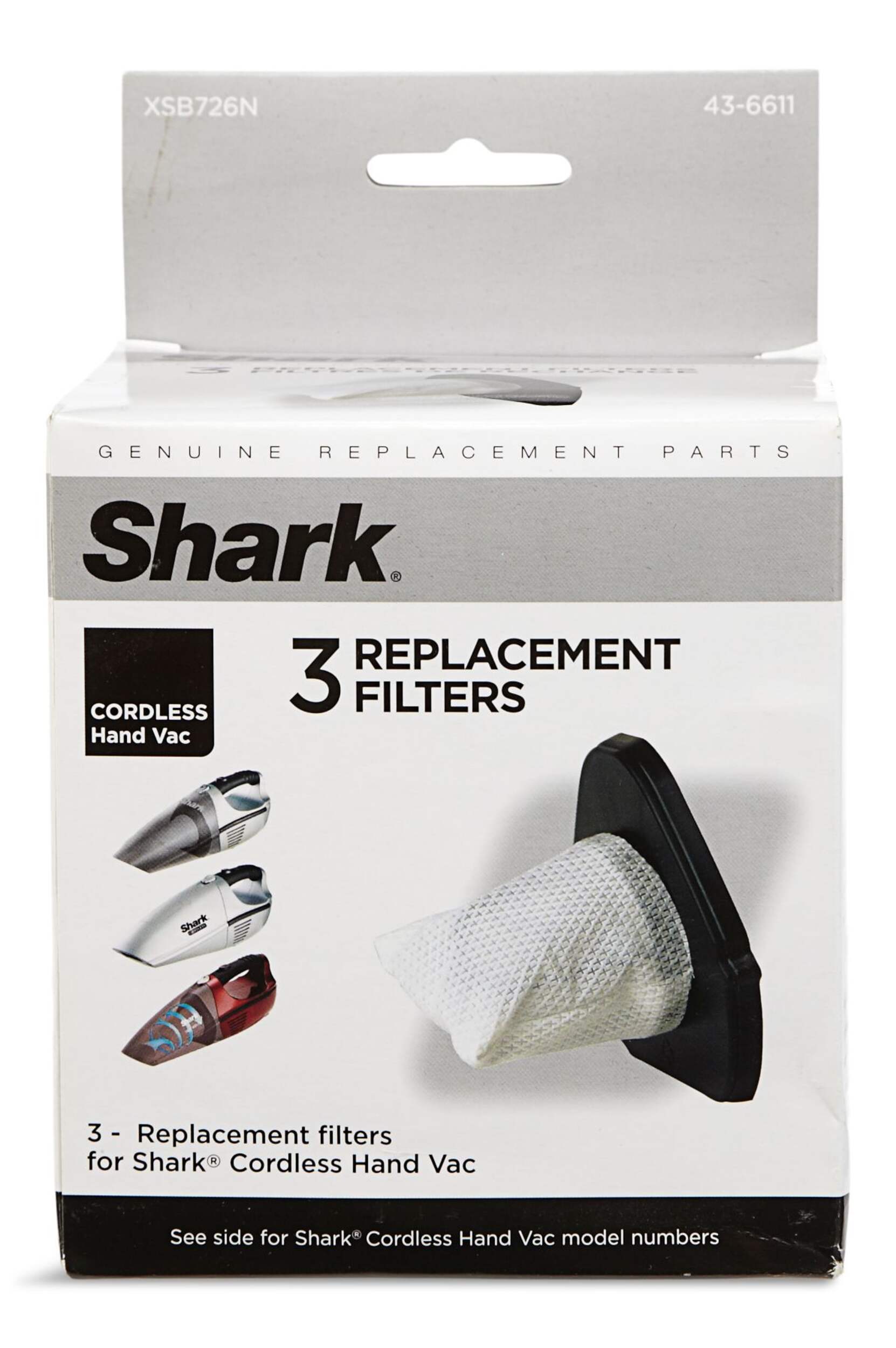 Shark Pet Perfect Replacement Handheld Vacuum Filter, 3-pk Front_Flat