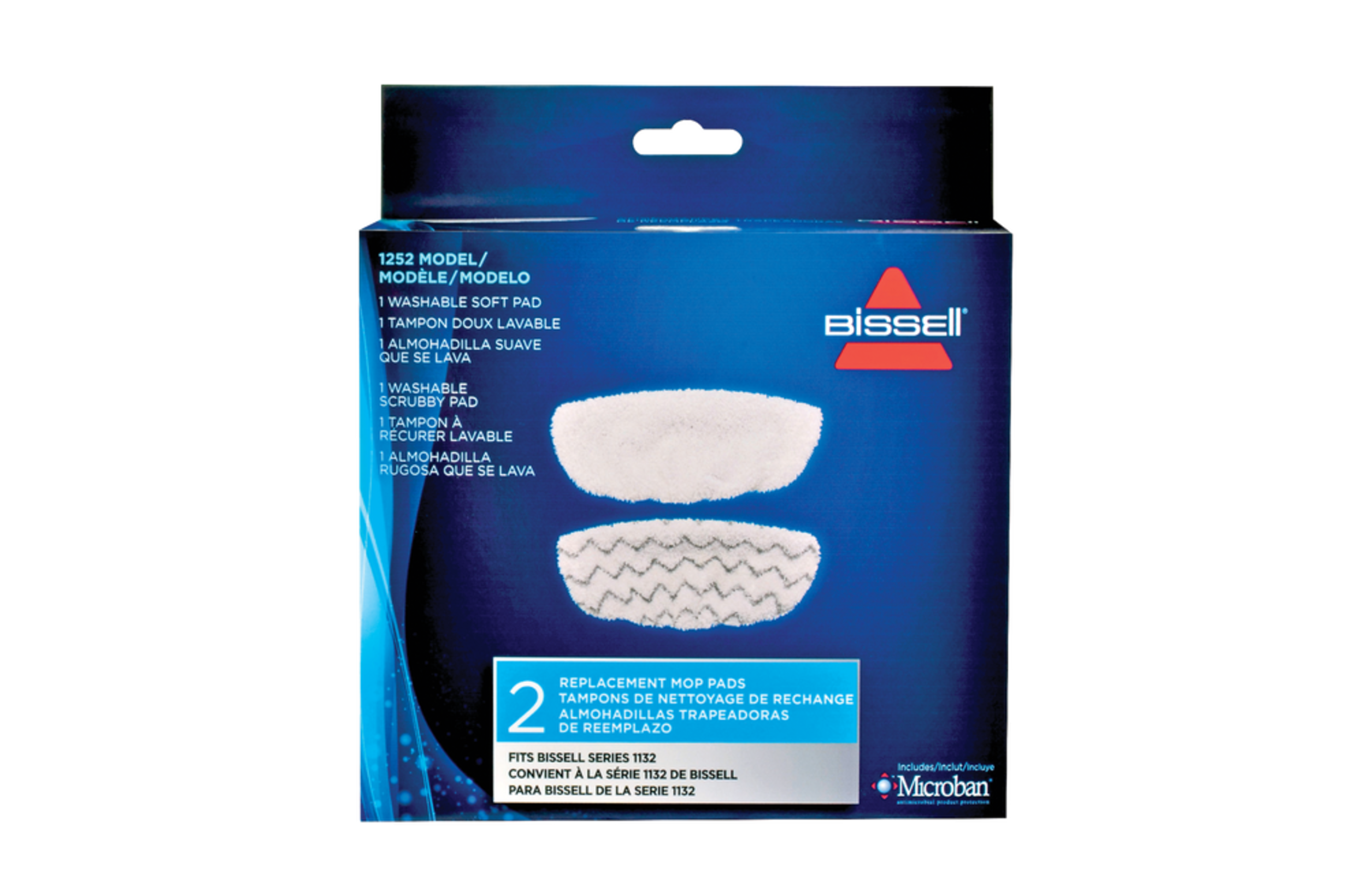 Bissell Symphony Replacement Steam Mop Pads, 2-pk Front_Flat