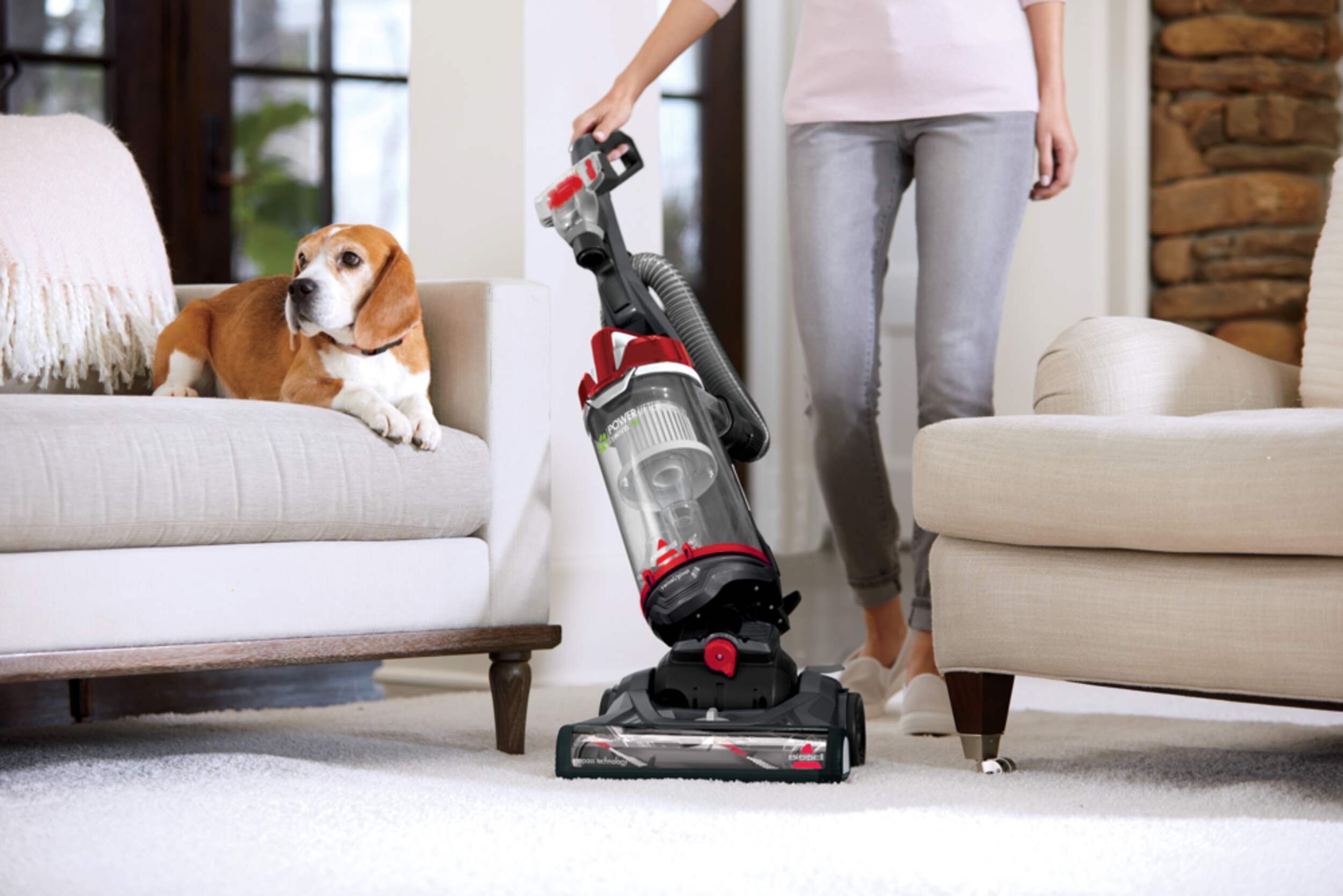 BISSELL Power Lifter Swivel Pet Lightweight Bagless Upright Corded