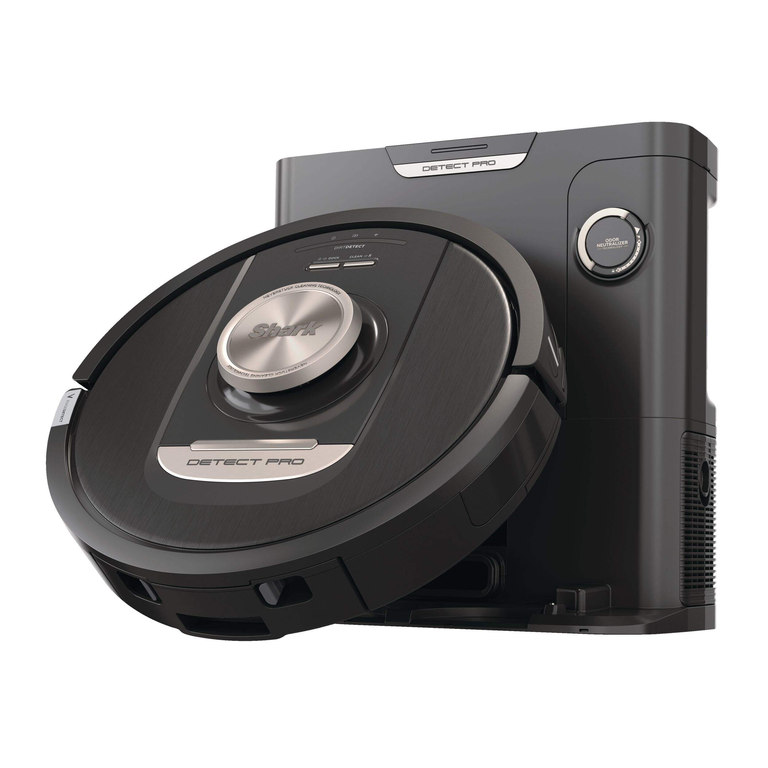 Shark® Detect Pro™ Self-Empty Robot Vacuum, 60-Day Capacity, NeverStuck Technology Front_Three_Fourths_Angled_Left
