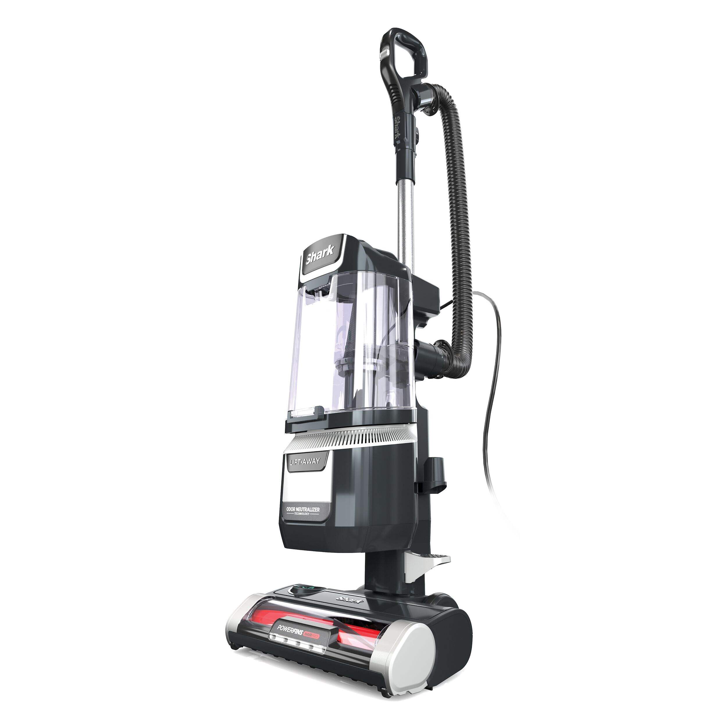 Shark Lift-Away with PowerFins HairPro & Odour Neutralizer Corded Upright Vacuum Front_Three_Fourths_Angled_Left