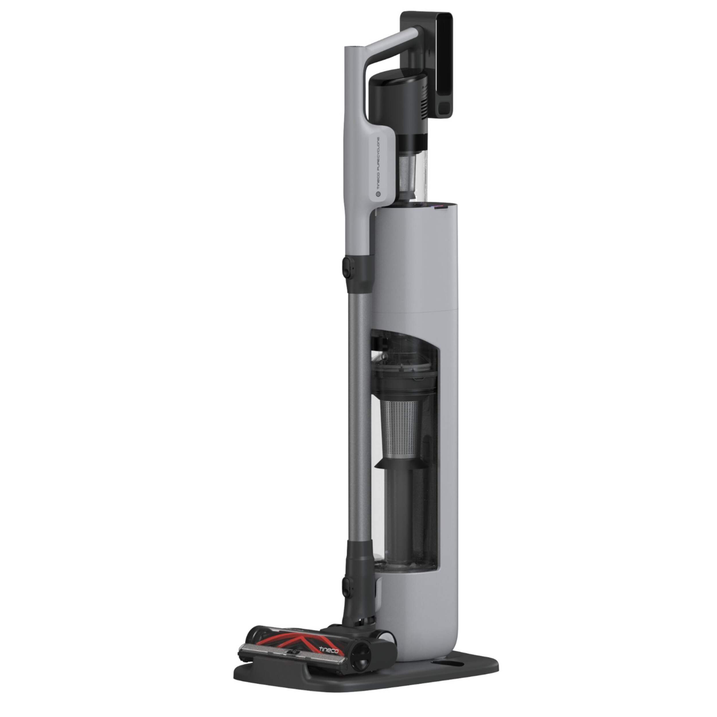 Tineco GO Station Auto Empty Cordless Stick Vacuum System Front_Three_Fourths_Angled_Left