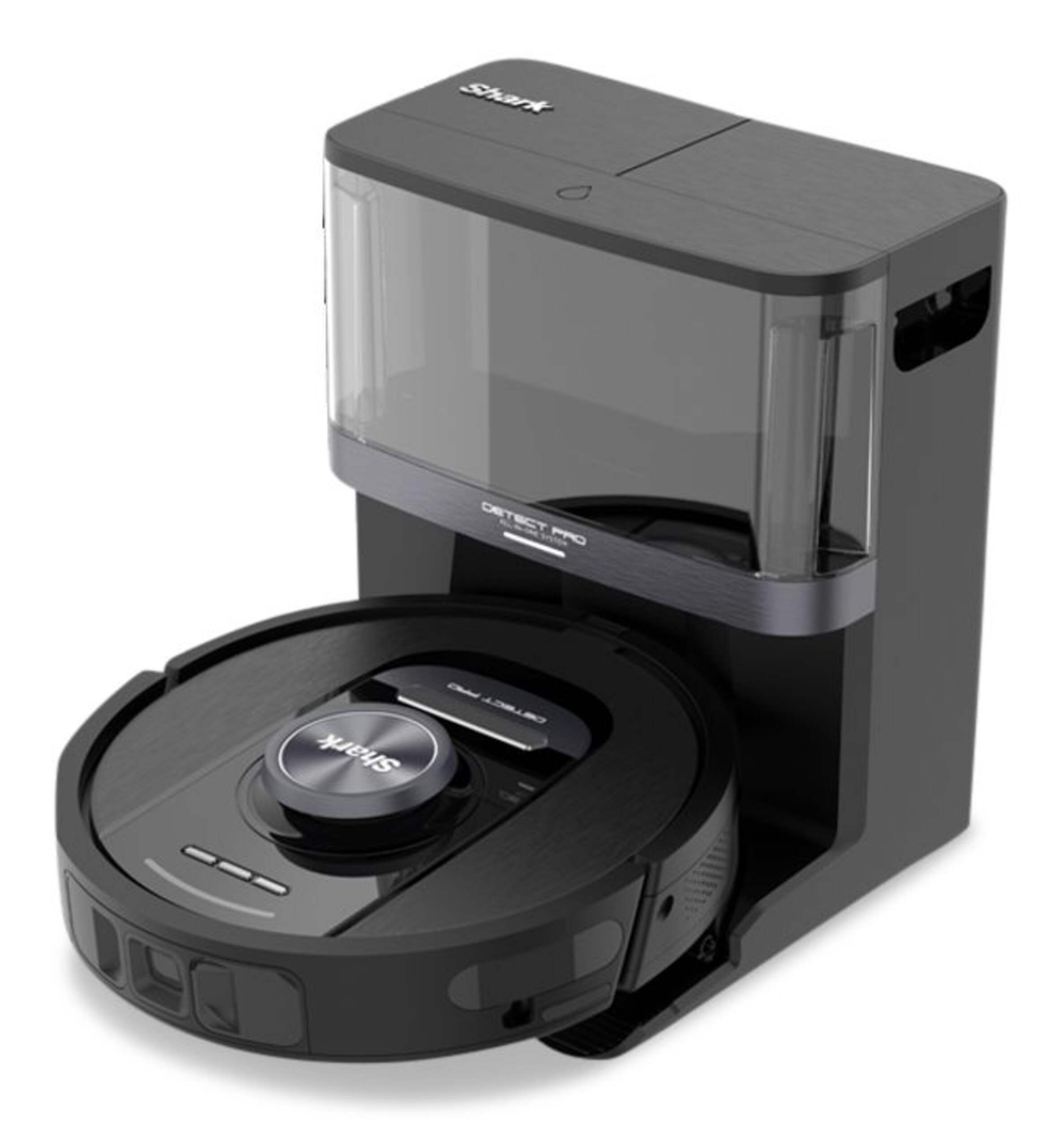Shark PowerDetect™ 2-in-1 Robot Vacuum and Mop with NeverTouch™ Base, Self-Empty, Pet-Friendly, Advanced Edge Cleaning Front_Three_Fourths_Angled_Left